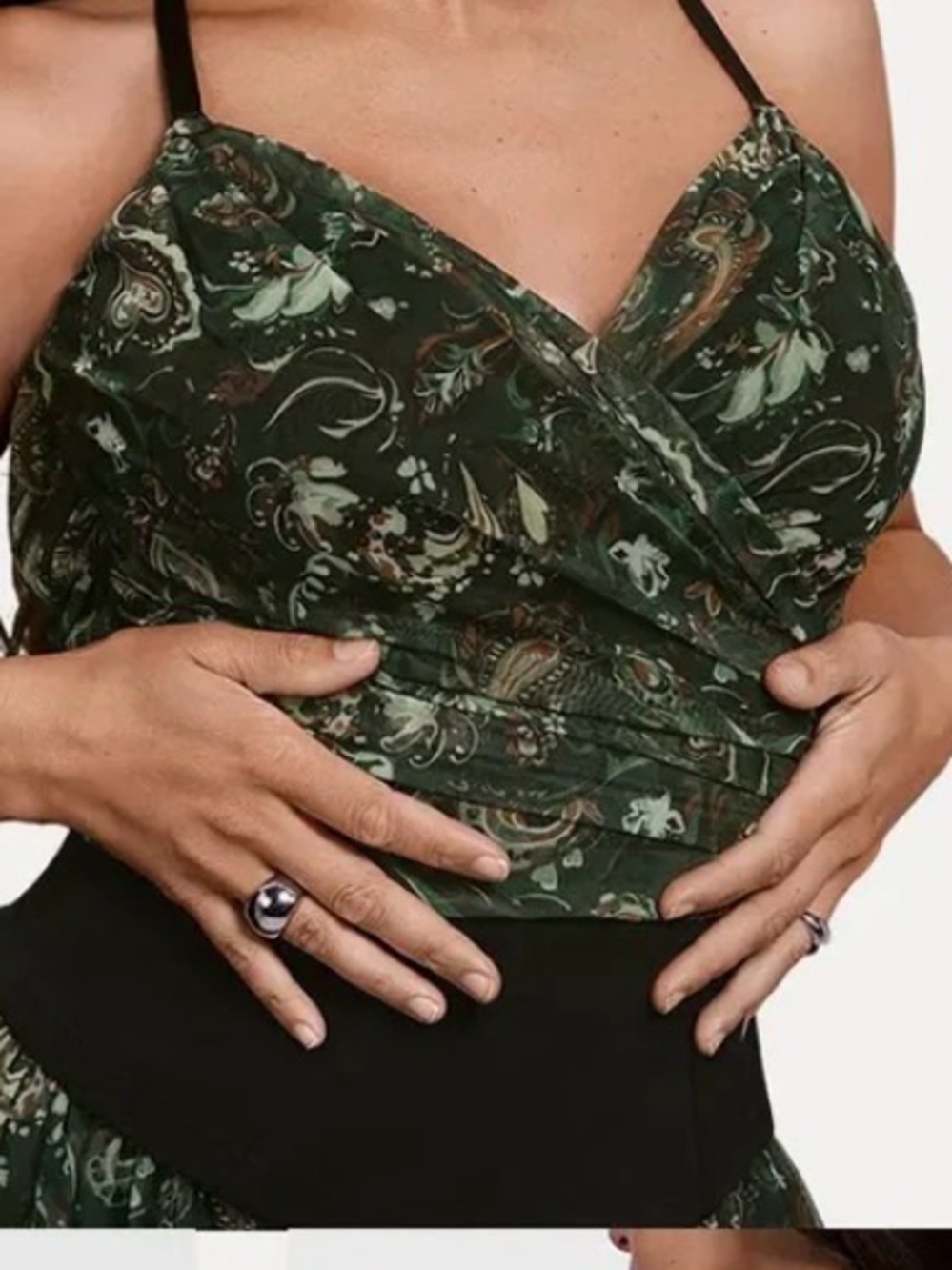 Popilush Paisley Corset Shapewear Camisole Top XS NWT